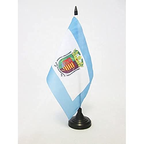 AZ FLAG Bandera de Mesa de la Provincia DE MÁLAGA 21x14cm - BANDERINA de DESPACHO MÁLAGA EN ANDALUCÍA 14 x 21 cm