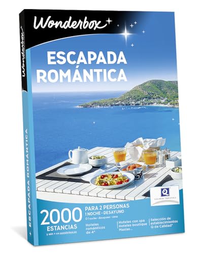 Wonderbox - Caja Regalo - Escapada romántica - Una Noche para Disfrutar con quien Quieras: hoteles hasta 4*, Casas Rurales, haciendas, hoteles en la Playa…
