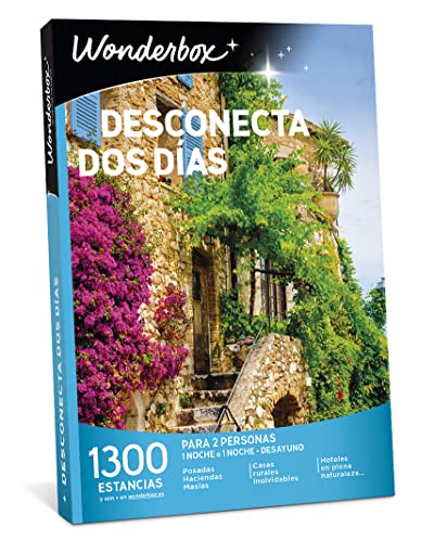 WONDERBOX Caja Regalo - DESCONECTA Dos DÍAS- 1300 estancias Rurales para Dos Personas en haciendas, masías, Casas Rurales inolvidables, hoteles en Plena Naturaleza